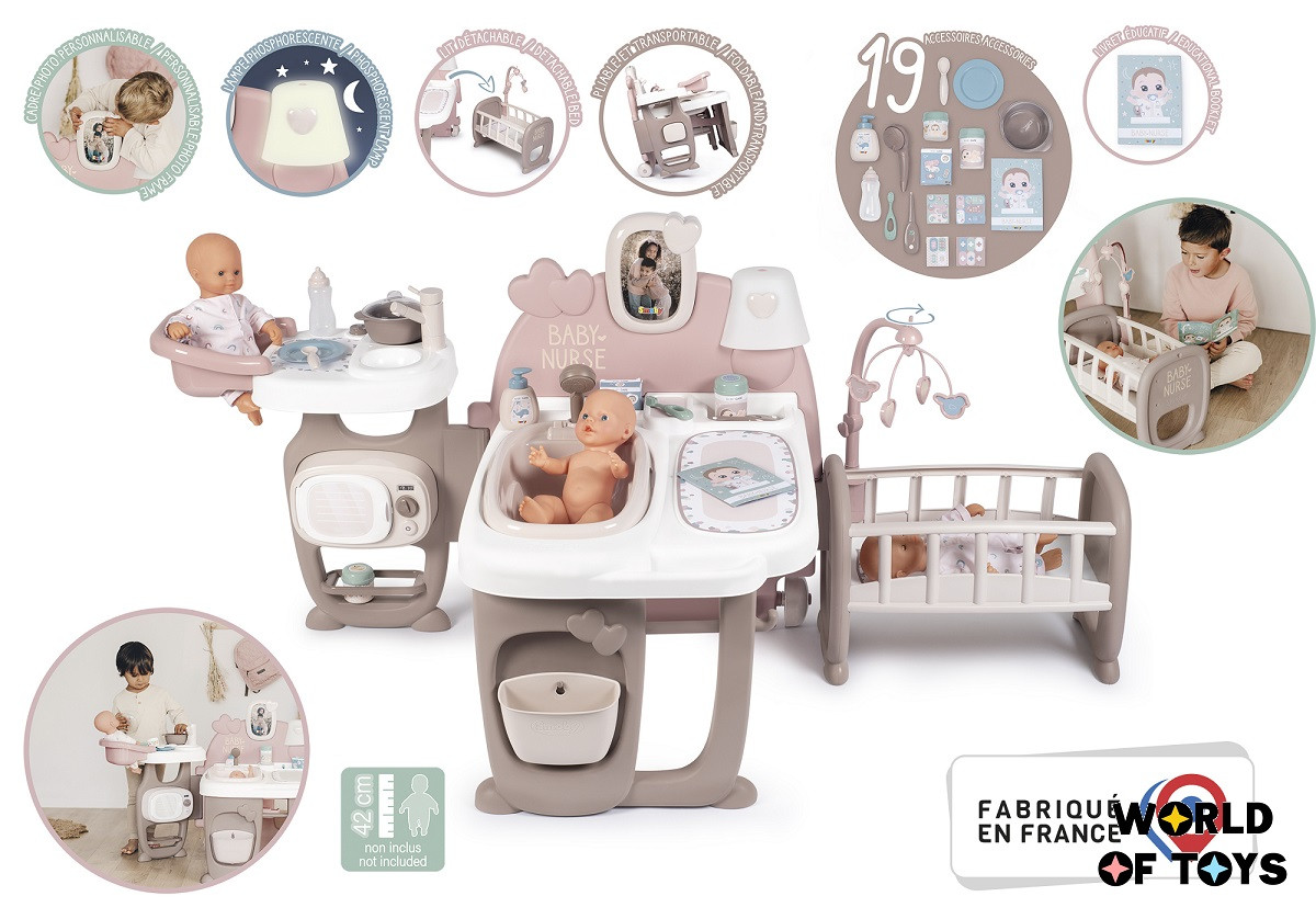 Ігровий центр Smoby Toys Baby Nurse Кімната малюка з кухнею, ванною, спальнею та аксесуарами (220376)