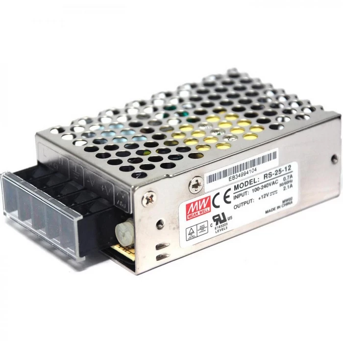Блок живлення Mean Well, RS-25-12, 12V, 25.2W, 2.1А, IP20