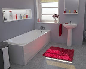 Ванна 170*70 см прямокутна з ніжками Kolo SENSA, фото 3