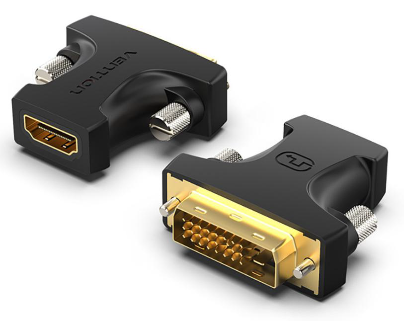 Відео перехідник Vention 1080p HDMI мама DVI (24+1) тато позолочений відеоадаптер конвертер для ПК дисплея ECDB0