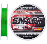 Шнур Favorite Smart PE 4x 150м (салат.) #3.0/0.296мм 15.5кг,1693.10.30