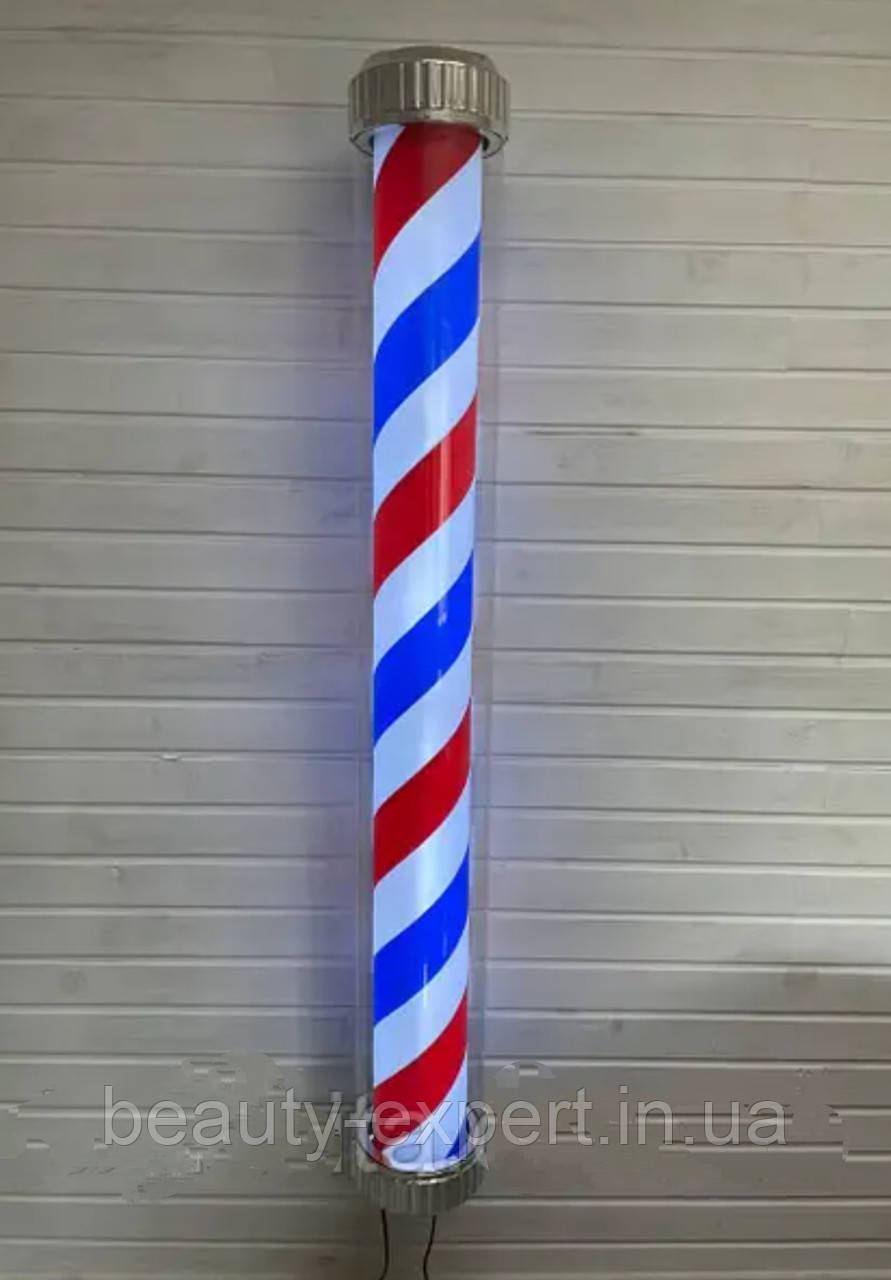 Барбер пул с лампой BARBER POLE вывеска для парикмахерской фонарь Barbershop - фото 1 - id-p1692149629