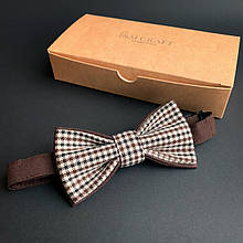 Краватка-метелик I&M Craft гусяча лапка коричневий (0102004042)