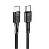 Кабель Type C - Type C Hoco X83 1 метр 60W Black (99200), фото 3