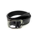 Шкіряний чоловічий ремінь під джинси Rivers 43 чорний 110 см, фото 2