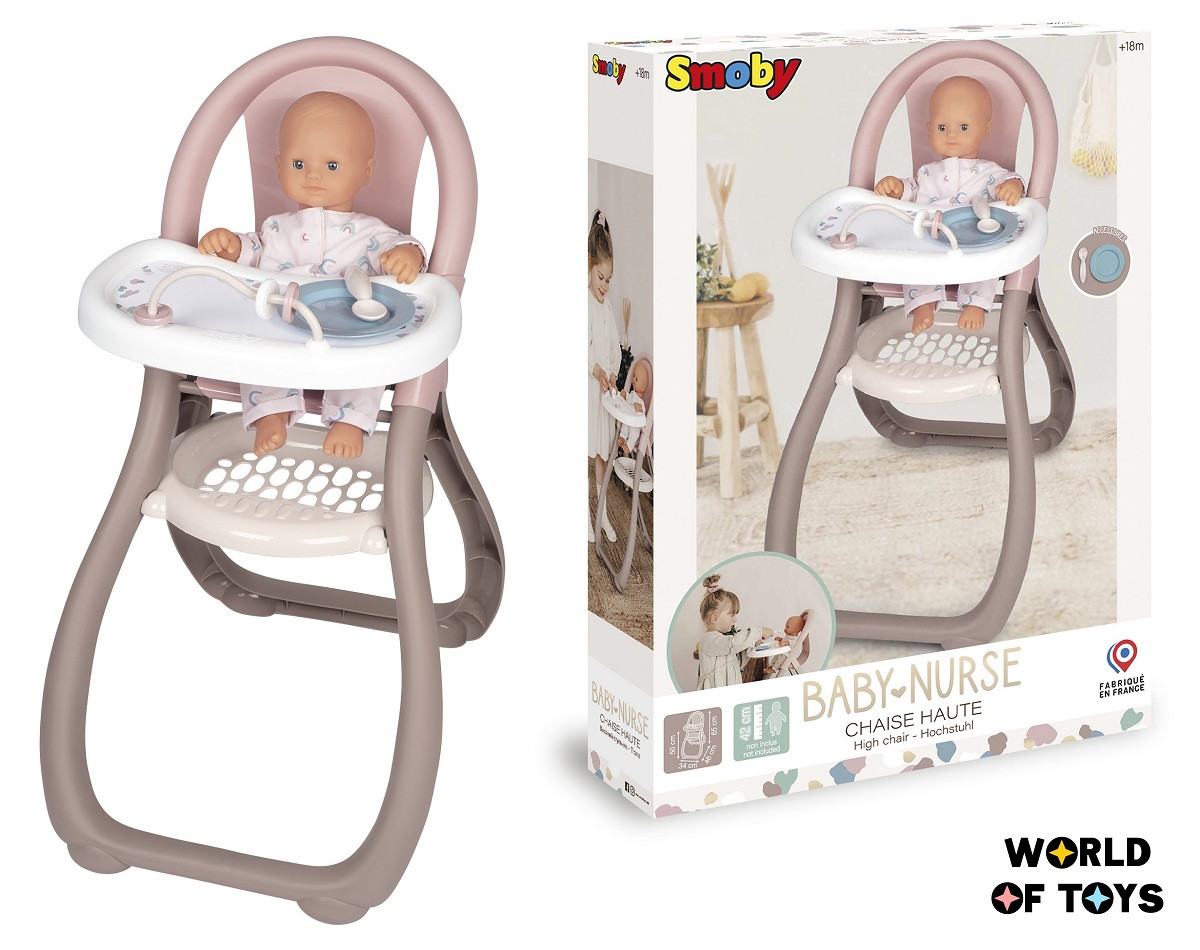 Стільчик для годування Smoby Toys Baby Nurse Рожева пудра (220370)