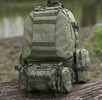 Тактический рюкзак с подсумками Molle Assault 55 L+ 3 Олива