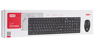 Б/В, комплект, бездротовий, клавіатура і миша, ERGO KM-110 WL