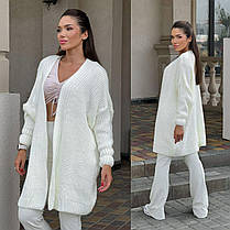 Базовий жіночий кардиган в’язаний оверсайз різні кольори Pmod387, фото 2