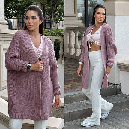 Базовий жіночий кардиган в’язаний оверсайз різні кольори Pmod387, фото 1