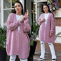 Базовий жіночий кардиган в’язаний оверсайз різні кольори Pmod387, фото 5