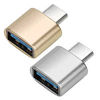 Переходник USB3.0(AF) OTG => Type-C(M), Black, OEM