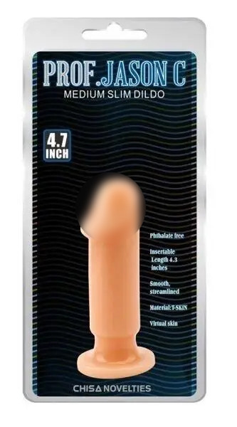 Анальний плаг на присоску Small slim dildo M, 291338