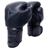 Кожаные боксерские перчатки чёрные V`Noks Boxing Machine 14 oz