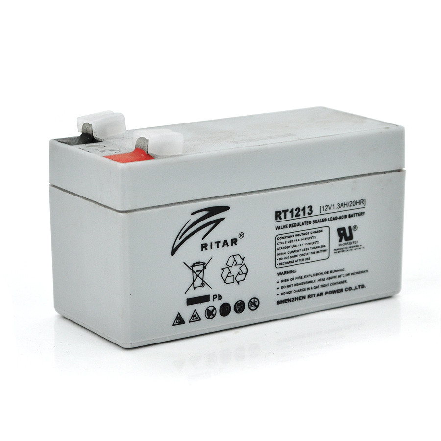 Акумуляторна батарея AGM RITAR RT1213, Gray Case, 12V 1.3Ah ( 98 х 44 х 53 (59) ) Q20