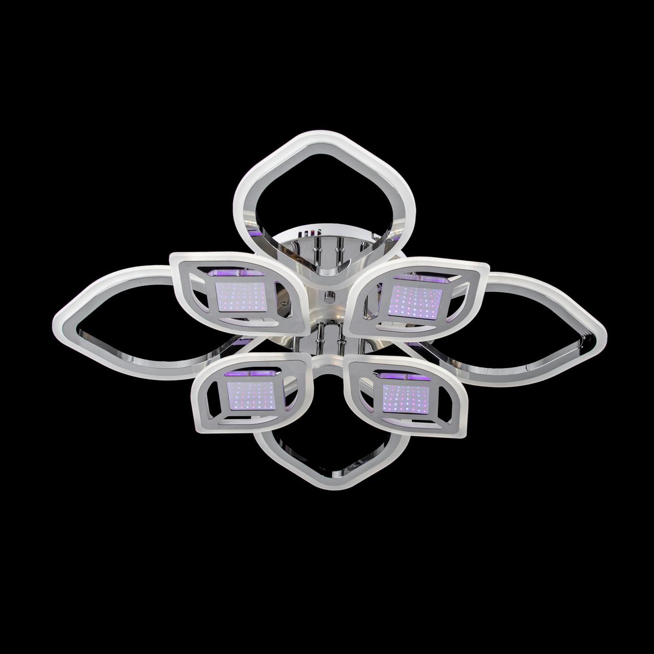Svet Люстра світлодіодна з led підсвіткою на пульті SC-2101/4+4 CR 152W 2.4G 3D 760/560*90