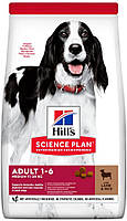 Сухой корм для взрослых собак средних пород Hill’s Science Plan Adult Medium Breed с ягненком и рисом 14 кг