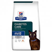 Сухой корм Hill's Prescription Diet m/d Diabetes Management для кошек лечения сахарного диабета и ожирения