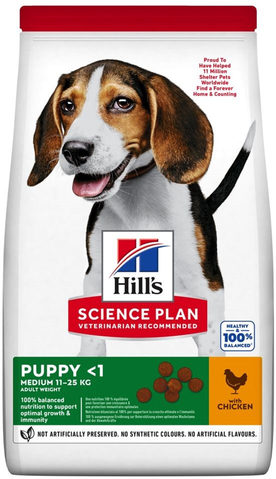Сухий корм для цуценят середніх порід Hill's Science Plan Puppy Medium Breed з куркою 2.5 кг