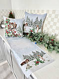 Наволочка гобеленова Новорічна , одностороння 45х45 см.,, фото 4