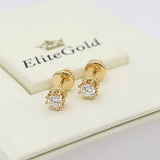 Авторские серьги-пусеты Karlie в виде короны 2