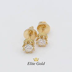 Авторские серьги-пусеты Karlie в виде короны 3