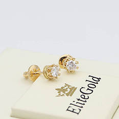 Авторские серьги-пусеты Karlie в виде короны 4