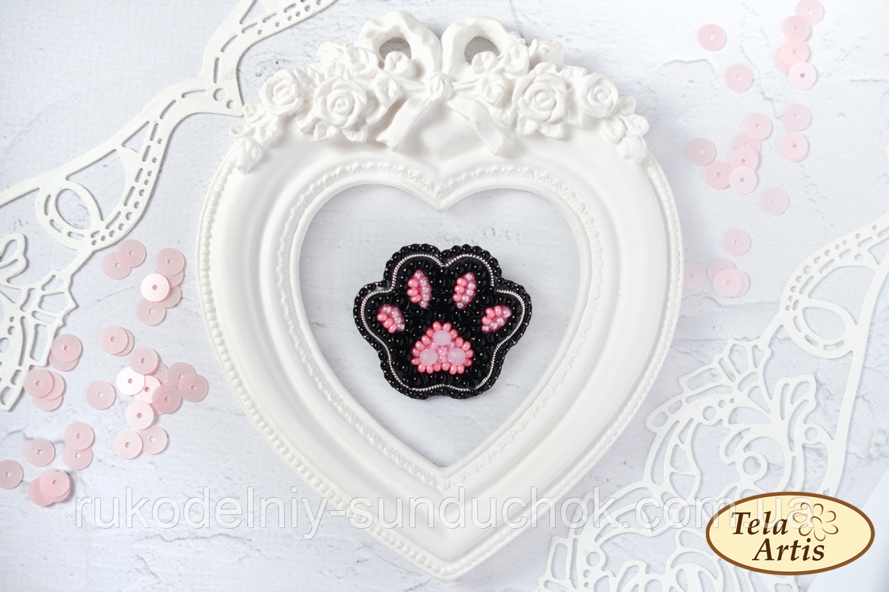 Набір для виготовлення брошки Тела Артіс Котяча лапка Б-120, фото 1