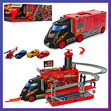 Дитяча іграшка гараж для машин трансформер S8610C Гараж трансформується у вантажівку