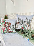 Наволочка гобеленова Новорічна , одностороння 45х45 см.,, фото 6