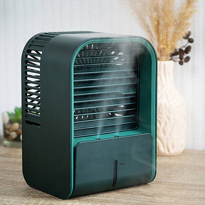 Міні кондиціонер LOSSO LIQ-122 вентилятор зі зволожувачем повітря LOSSO LIQ-122, USB дифузор зелений