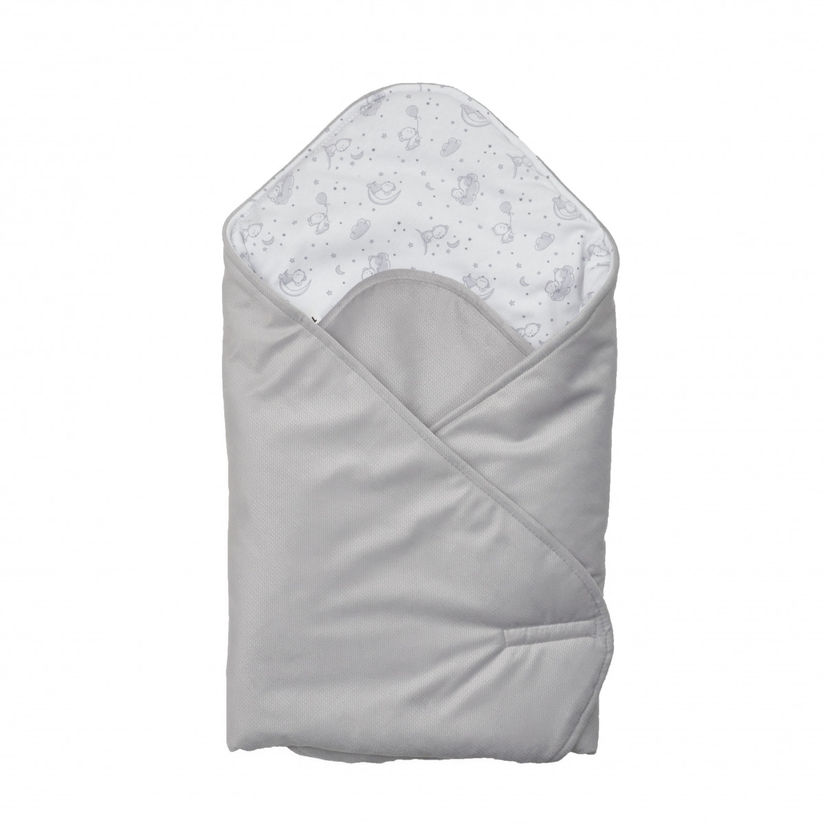 Плед конверт Twins Velvet Print 80x80, grey