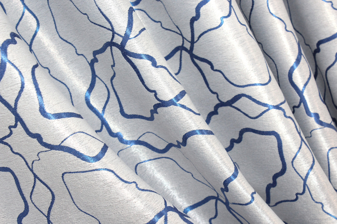 Двостороння шторна тканина блекаут. Висота 2,8 м. Колір світло-сірий з синім. Код 1004ш(Б), фото 1