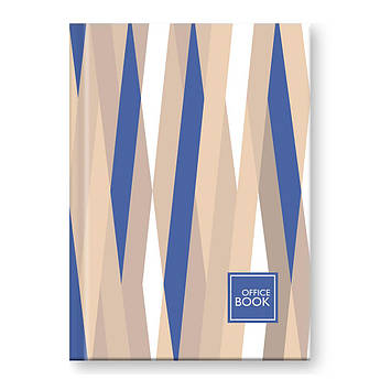 Канцелярська книга А4, 200 аркушів, клітинка, алфавіт  "Смужки сині"