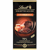 Черный шоколад Lindt Edelbitter Mousse соленая карамель 150 г