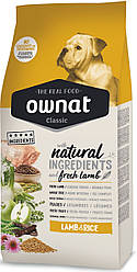 Ownat (Овнат) Classic Lamb & Rice сухий корм для дорослих собак ягня рис 20 кг