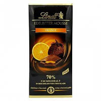 Черный шоколад Lindt Edelbitter Mousse Orange с апельсином 150 г