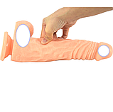 Фалтощільнювач реалістичний на присоску 28 см, фаллос великий, інтимні іграшки, фото 7