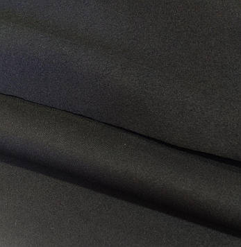 Трикотаж тринитка на флісі чорний