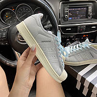 Женские кроссовки Adidas Superstar Grey, женские кроссовки адидас суперстар