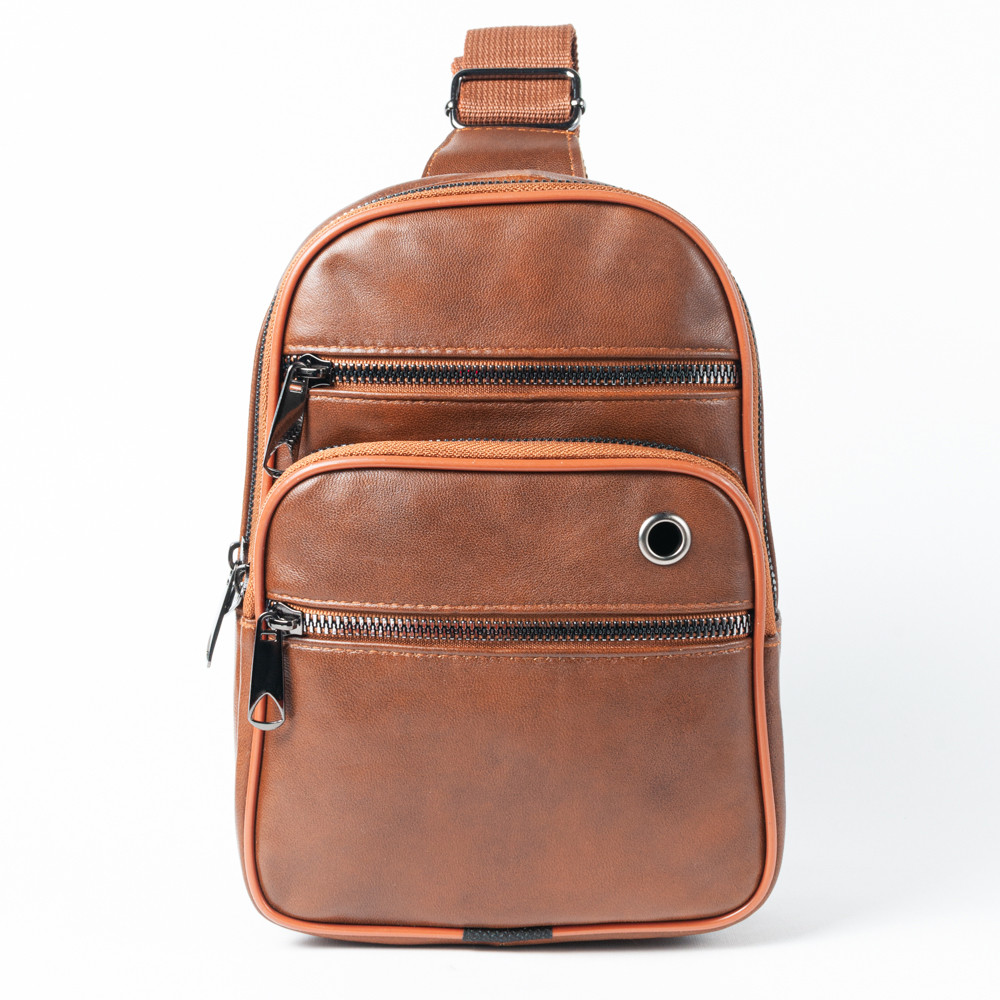 Чоловіча шкіряна сумка через плече крос-боді сумка-слінг LT 5674 коричнева