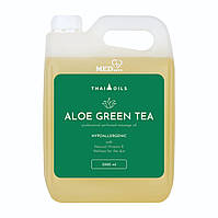 Масажна олія Thai Oils Aloe Green Tea 3 літри, професійне масло для масажу 3000 мл ТАЙЛАНД | СЕРТИФІКАТИ