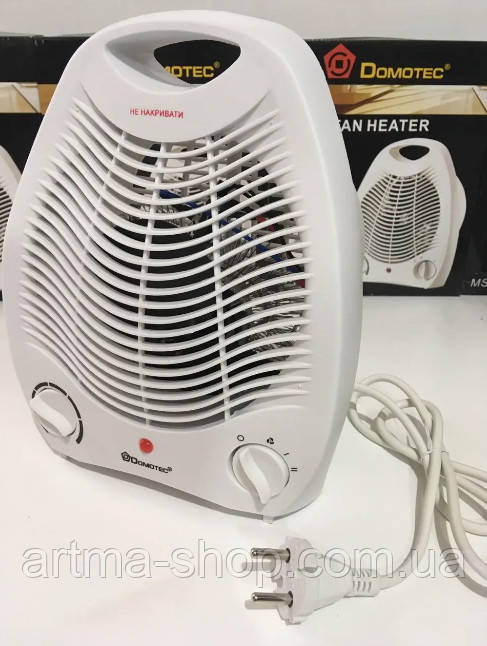 Тепловентилятор Domotec 3 режими, Потужність 2000 ватів MS 5901 3 режими, регулювання потужності, датчик захисту