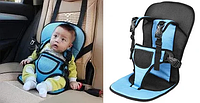 Удобное портативное Бескаркасное детское автокресло кресло для ребенка Car Seat до 36 кг Синего цвета CLP