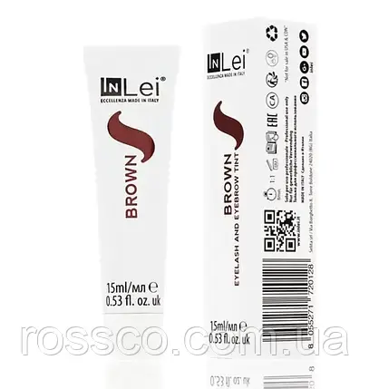 Коричнева фарба для вій і брів In Lei, 15 ml, фото 1