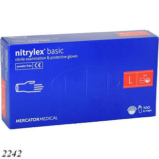 Рукавички нітрилові Nitrylex 100 шт L