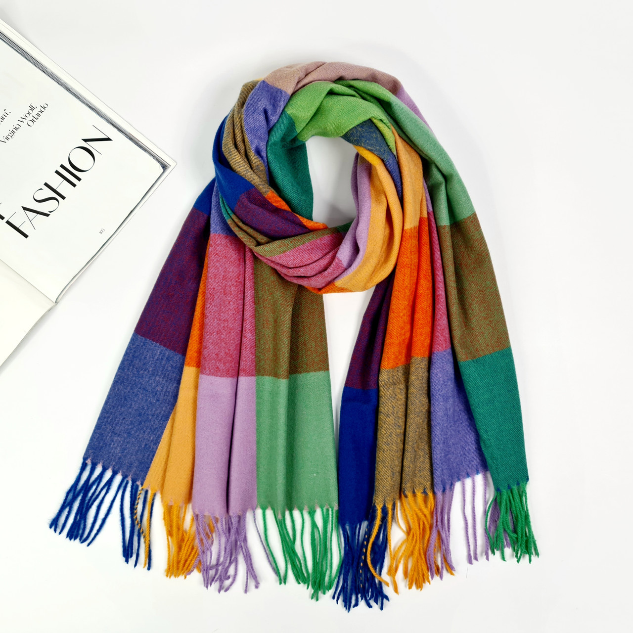 ШАРФ жіночий M&JJ СКАЙ різнокольоровий 75х180 см (1293), фото 1