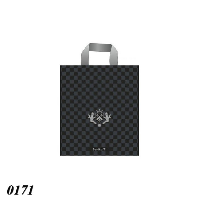 Пакет Serikoff Ангел чорний із сріблом 30х34 см (50шт), фото 1