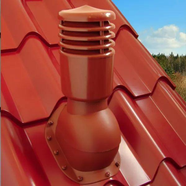 Вентиляційний елемент KBWO 110-125 мм (утеплений) Металочерепиця Мюнхен Ретро Модерн висота хвилі до 34 мм, фото 1