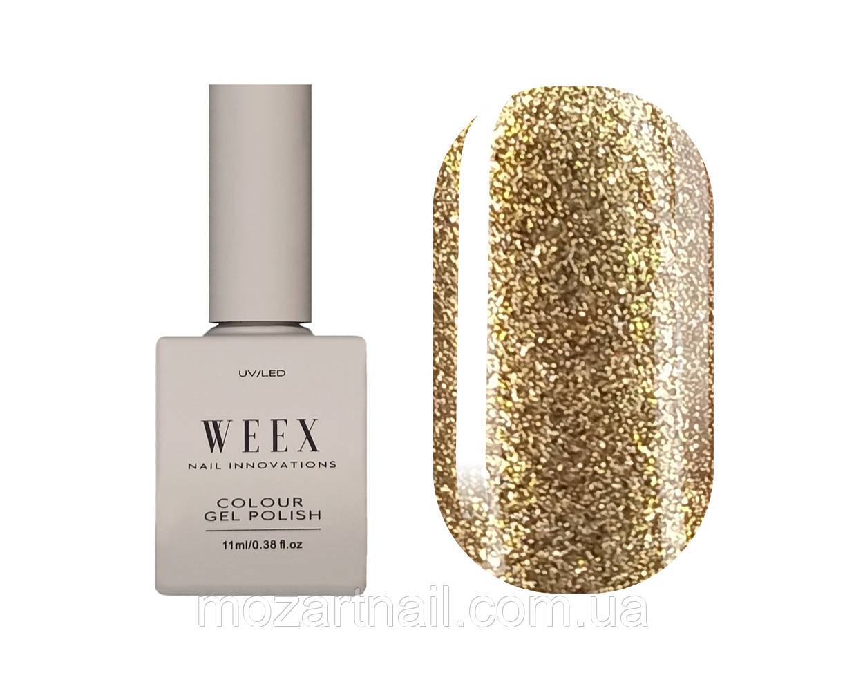 Гель-лак Weex 598 (золотий з мікроблиском), 11ml